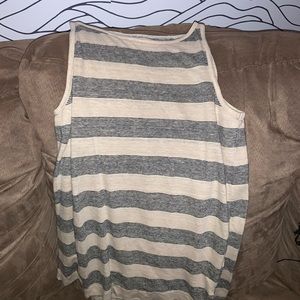 madewell striped tan tank top size small